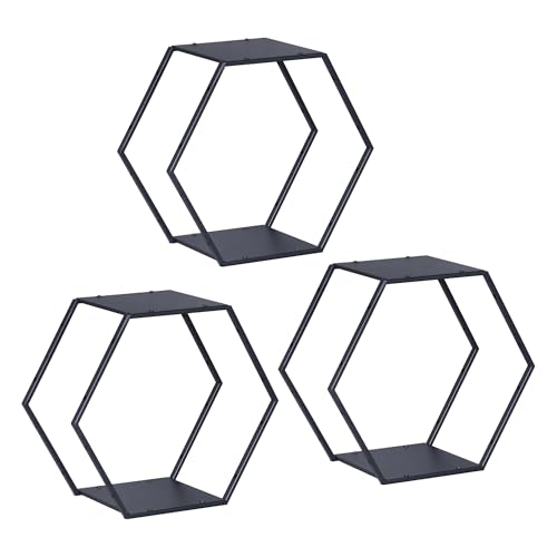 [en.casa] Regal Tand 3er Set Bücherregal Metallregal erweiterbar Standregal freistehend belastbar bis zu 3 kg Metall Schwarz von [en.casa]
