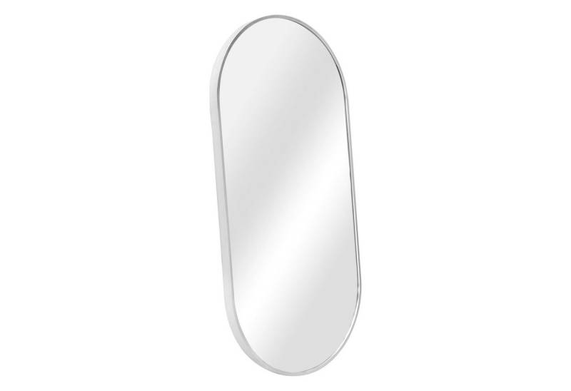 en.casa Wandspiegel, Corato 40x80cm Badspiegel Ellipsen-Form Silber von en.casa