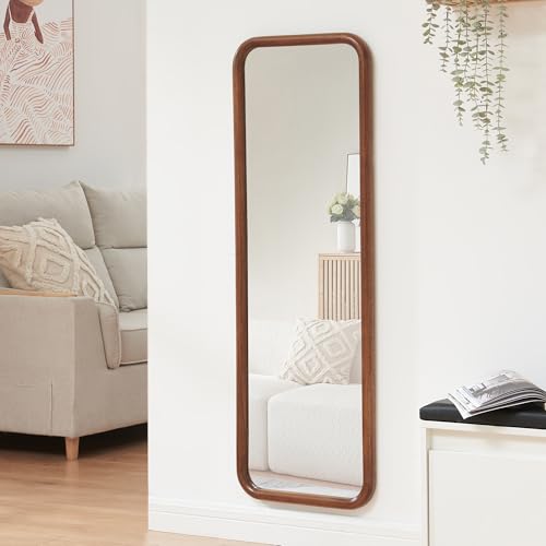 [en.casa] Wandspiegel Ristijarvi Ganzkörperspiegel Badspiegel 120 x 40 cm Badezimmerspiegel Spiegel für Badezimmer Flur Wohnzimmer horizontal vertikal Braun von [en.casa]