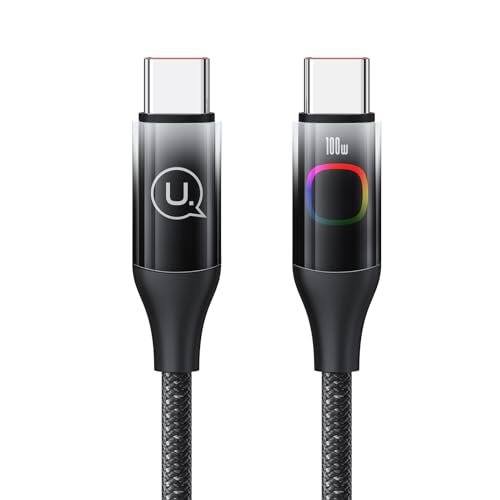 enablink USB C auf USB C Kabel, PD 100W USB C Kabel USB C Schnellladekabel QC 4.0 5A Nylon Typ C Ladekabel Handykabel für MacBoo Pro Pad Pro 2020 S21 Dell Pixel XPS (1.2M, Schwarz) von enablink