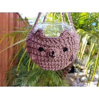 Beary Derpy Makramee Boho Stil Gehäkelte Pflanzentopf Aufhänger Für 4-6" Topf von enchanthread