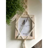 Boho Makramee Bilderrahmen Zum Hängen, Deko Geschenke, Kleine Weihnachtsgeschenke von endloserKnoten