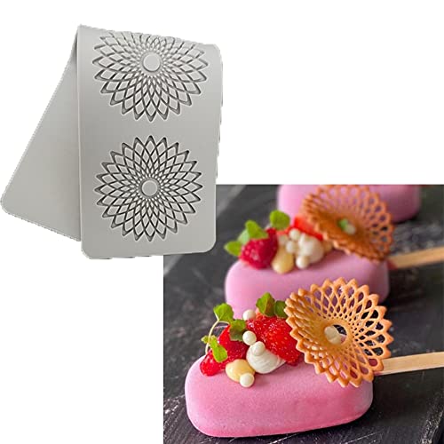 4 Kaleidoskop geprägte Spitze Fondantform Süßigkeiten Schokolade Silikonform Fondant Spitzenmatte von enduo