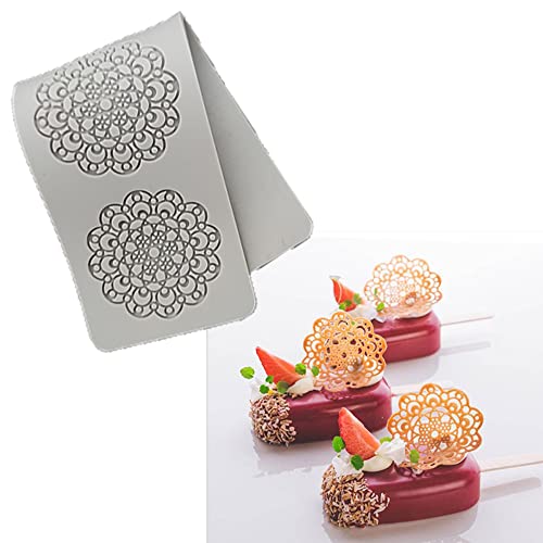 4 mit Spitze Blütenblätter Silikon Spitze Kissen geprägte Spitze Fondantform Süßigkeiten Süßigkeiten Schokolade Silikonform von enduo