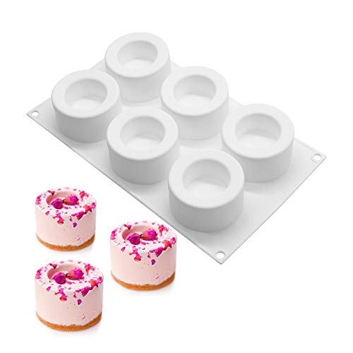 3D Silikon Kuchenformen für Silikon French Mousse Kuchenformen 6 Loch Pudding Cup von enduo