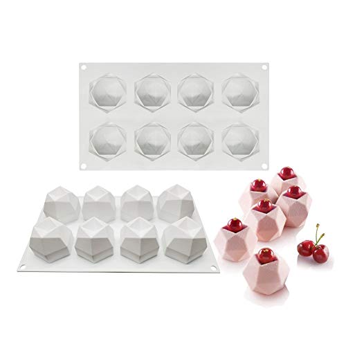 Uenmay Silikon Französisch Mousse Pfannen Form 3D Backformen DIY Form, 8 Multilaterale Löcher Magic Balls Uenmay Silikon Französisch Mousse Pfannen Form 3D Backformen DIY Form, 8 Multilaterale Löcher Magic Balls von Uenmay