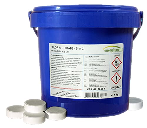 energieprofis 10 kg (2 x 5 kg) Chlor Multitabs 5 in 1 Multi Tabs 20 g von energieprofis
