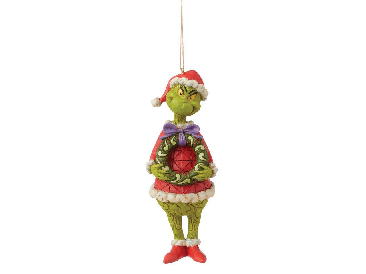 enesco Christbaumschmuck Grinch mit Weihnachtskranz (Der Grinch) - Christbaumschmuck - 1 Stück (1-tlg) von enesco