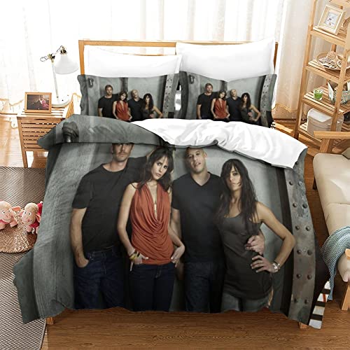 3D Gedruckte Fast & Furious Bettbezug 3-teiliges Set Mit Reißverschluss Microfaser Weiche Flauschige Deckenbezug Bettwäsche Sets Suitable for Adults and Children Single（135x200cm） von enheng