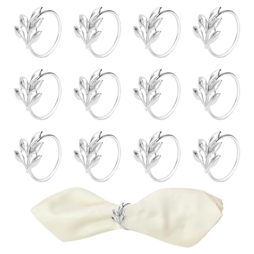 Serviettenringe Silber,Serviettenring Silber,Napkin Rings,Servietten Ring,Serviettenringe 12 Stück,Serviettenring Aus Legierung von enithElite