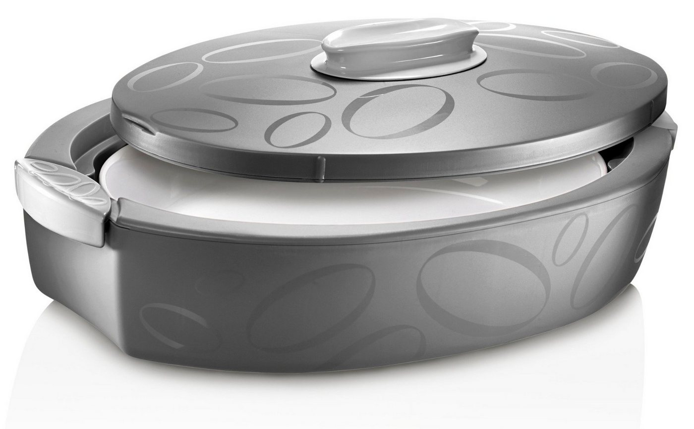 enjoy THE ITALIAN WAY OF LIVING Thermobehälter Thermobehälter für Speisen (3 Liter), (Ein Thermobehälter mit Keramikschale, 4 Liter), hochwertige Keramikschale von enjoy THE ITALIAN WAY OF LIVING