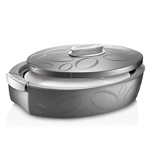 enjoy THE ITALIAN WAY OF LIVING Thermobehälter für Essen + Keramikschale (3 Liter) | bis zu 3h warm und 5h kühl | Wärmebehälter mit Auflaufform | Warmhaltebehälter für Speisen | Thermoschüssel von enjoy THE ITALIAN WAY OF LIVING