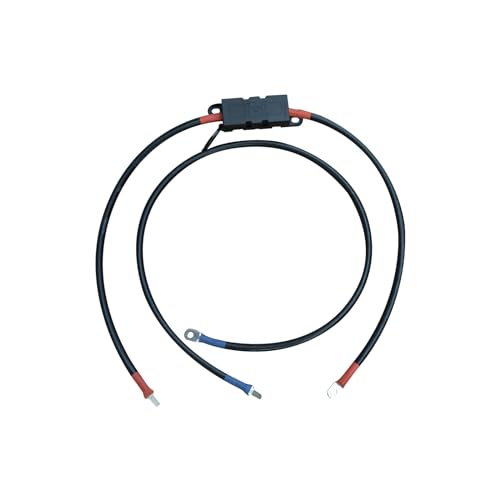 enjoy solar® Batteriekabel mit Hochlastsicherungshalter 1m lang 35mm² (100 A), perfekt für den sicheren Anschluss von Ladereglern und Batterien von enjoy solar