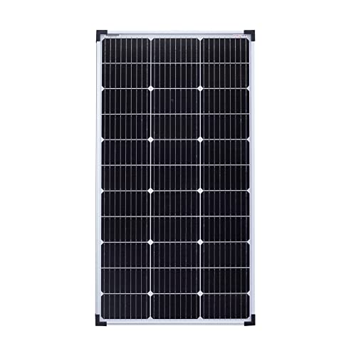 enjoy solar PERC Mono 12V 9-Busbars (9BB) 166 * 166mm Monokristallines Solarpanel ideal für Wohnmobil, Gartenhäuse, Boot (Mono 100W 12V 9-Busbars) von enjoy solar
