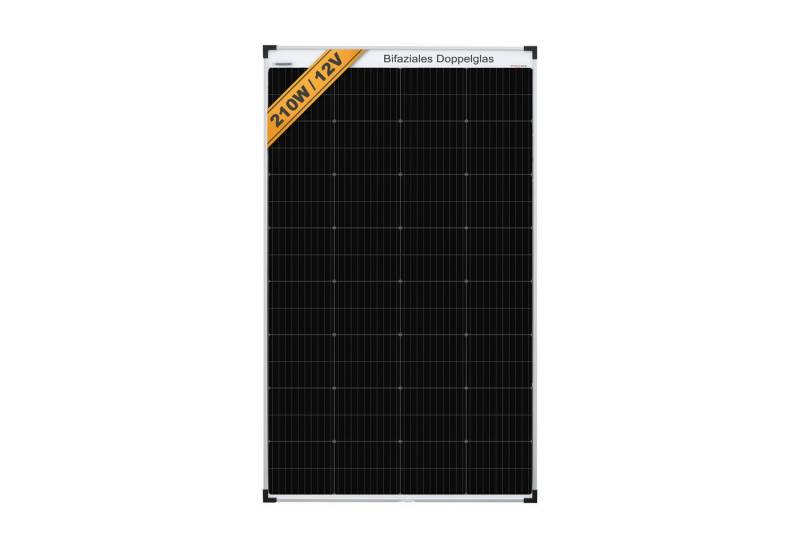 enjoy solar Solarmodul Bifaziales PERC Monokristallines 182mm 210W 12V, (Leistungsgarantie bis 10 Jahren mit 90% und bis 25 Jahren mit 80), Dual Glas Design von enjoy solar