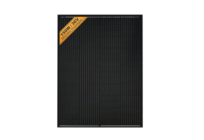 enjoy solar Solarmodul Bifaziales PERC Monokristallines 182mm 150W, 210W 12V/36V, Monokristallin, (Leistungsgarantie bis 10 Jahren mit 90% und bis 25 Jahren mit 80), Dual Glas Design von enjoy solar