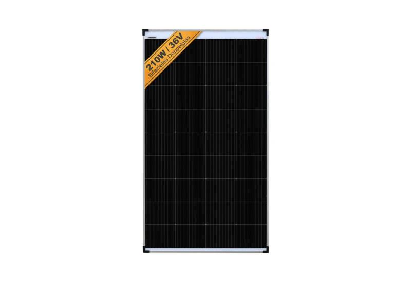 enjoy solar Solarmodul Bifaziales PERC Monokristallines 182mm 210W 12V/36V, (Leistungsgarantie bis 10 Jahren mit 90% und bis 25 Jahren mit 80), Dual Glas Design von enjoy solar