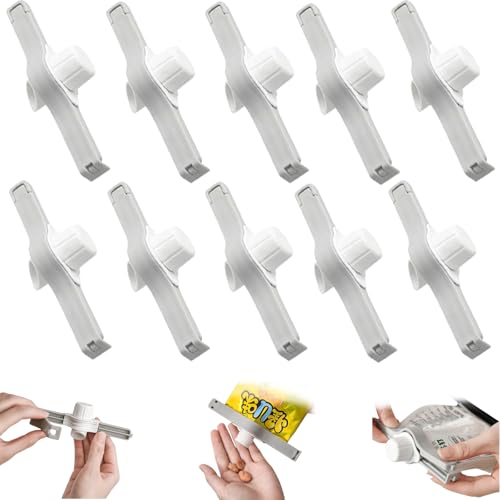 Beutelclips Mit Ausschütter,Closing Clips with Openings,Food Storage Sealing Clips with Spouts,verschlussclips Mit Ausschütter,2024 Bag Clips for Food,Chip Bag Clips,Food Clips with Plastic Cap von enseak