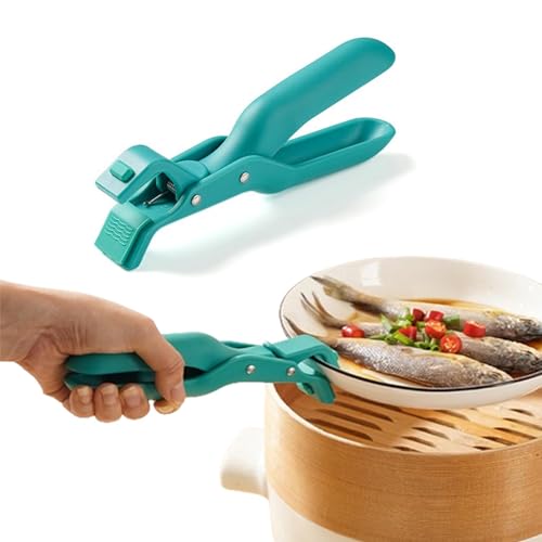 enseak Mehrzweck-SchüSselhalter-Clip Anti-Verbrühung für die Küche, 2er Pack, Grün, Nylon, Silikon, 19 x 4 cm von enseak