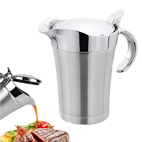 enseak Sosierre,Sauciere Mit Deckel,sauciere Edelstahl,Doppelwandiger Thermo-Sauce-Krug,Soßenschüssel Mit Griff Für Soße,mit Deckel, Für Servieren Von Soße,Vanillesoße,Sahne,Soße enseak Sosierre,Sauciere Mit Deckel,sauciere Edelstahl,Doppelwandiger Thermo-Sauce-Krug,Soßenschüssel Mit Griff Für Soße,mit Deckel, Für Servieren Von Soße,Vanillesoße,Sahne,Soße von enseak