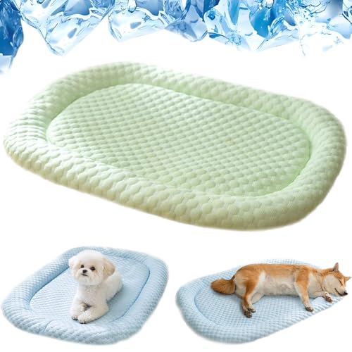 enseak Vierpfotenmarkt Frischeplatz,PfotenChilm-Die Innovative KühlmattefÃür Hunde,kühlende Hundedecke Eisseide,Machine Washable,Reduce Stress Due to High Temperatures,Suitable Cats Dogs-Green||XL von enseak