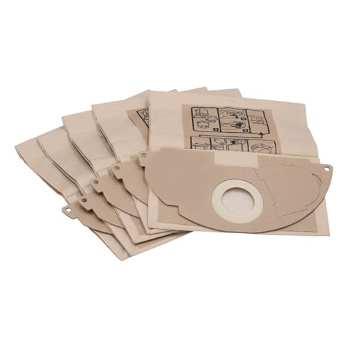 ensipart Filterbeutel für Mehrzweckstaubsauger kompatibel mit Kärcher 6.904-322.0 Filterbeutel für Nass-/Trockensauger Inhalt: 5 Stück von ensipart
