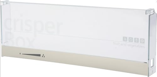 ensipart Schubladenblende für Gemüsebehälter kompatibel mit SIEMENS 12000349 transparente Klappe für Gemüsefach in Kühteil der KühlGefrierKombination von ensipart