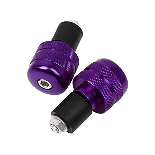 Motorrad End-Lenker Cap End Aluminium 7/8 Zoll Motorrad Balanced Plug Universal Lenkerendgriffe Slider Motorradzubehör (Farbe : Lila) von enuolian