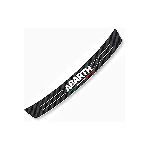 Stoßfängerschutz hinten, for FIAT Abarth 595 Auto Kohlefaser Trunk Platte Tail Auto Kofferraum Sill Kick Plate Schutzstyling Zubehör von enuolian