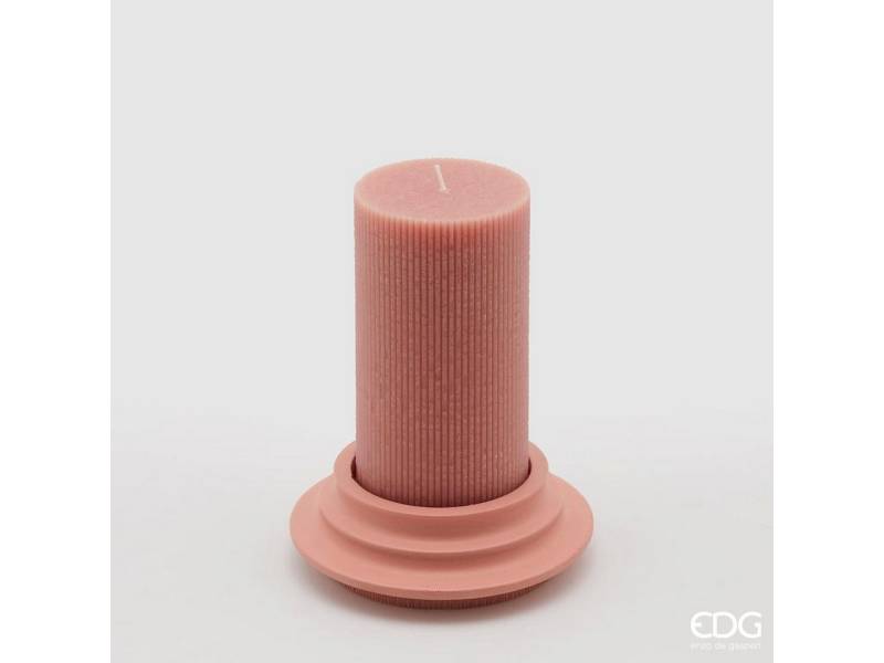 enzo de gasperi Duftkerze Duftkerze als antike Säule mit Keramiksockel in 3 Farben H 15 cm Ø 8cm von enzo de gasperi