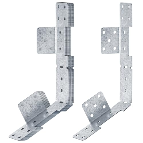 8 Stück verstellbare Treppen-Stringer-Verbindungsstücke, Bindegurte, Halterung, verzinkter Stahl, Treppenwangen (18 Gauge) von eoere