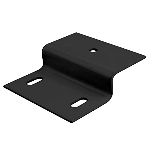 eoere Z-Halterung, Doppelwinkel, Kanalprofil, Eckstrebe, Stahl, Möbelstützverbinder, Dicke 2 mm, Schwarz, 10 Stück von eoere