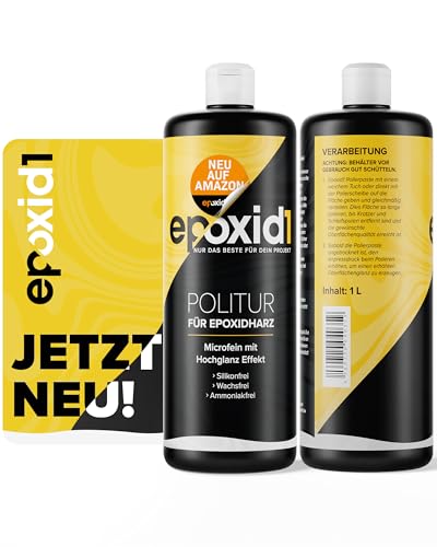 epoxid1® Polierpaste für Epoxidharz | 1000ml | Hochglanz-Finish Mit Microperl-Technologie | Politur für Resin & Kunststoff von epoxid1