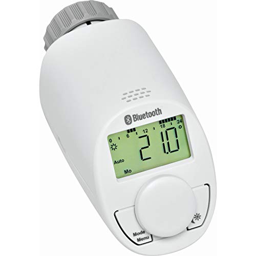 eqiva Bluetooth® Smart Heizkörperthermostat, 141771E0, Weiß, 10,2 x 6,0 x 5,5 cm von eqiva