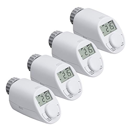 Heizkörperthermostat Modell N, neues leises Modell mit Boost Funktion (4-er Set) von eqiva