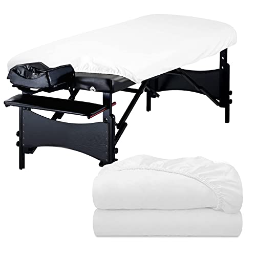 eqivei 2 Stück Bezug Massageliege Ölresistent, Ölresistente PU-Bezug für Massageliege, Waschfaserlaken Massageliege, Spannbezug für Massageliege, Massageliege Bezug für Kosmetik Tische von eqivei