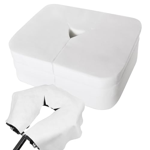 eqivei 100 Stück Nasenschlitztücher Massageliege, Einweg Gesichtsauflagen für Massageliege, Einweg kopfstützenbezüge für Massageliege, 36x27 cm von eqivei