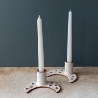 Halbmond Keramik Kerzenhalter, Handgemachte Kerzenhalter Platte von equinoxceramic