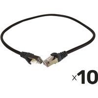 CAT.5e Patchkabel, 0,5m, schwarz, 8P8C, f/utp, crossover, 10er Pack - Equip CAT.5e Patchkabel, 0,5m, schwarz, 8P8C, f/utp, crossover, 10er Pack - Equip von equip