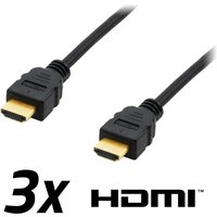 Equip HDMI-Kabel 1.8m schwarz 3er Pack von equip