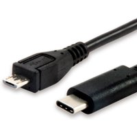 Equip - Kabel usb-c auf usb typ b micro b male 1 meter 12888407 zum Laden (3a) oder Daten (480mb/s). von equip