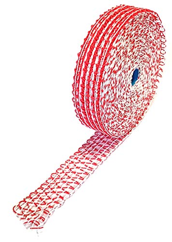 Lachschinkennetz Räuchernetz Kochnetz rot weiß 14er Kaliber elastisch 25 m Schinkennetz von equipster