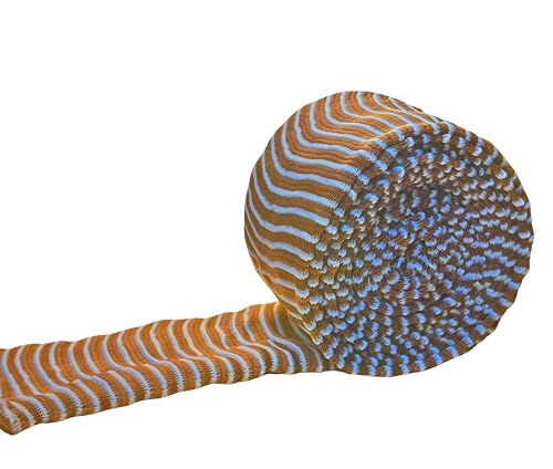 Premium Schinkenstrumpf Schinkennetz Kaliber 22 braun-weiß 3 Meter - Räuchernetz, hitzebeständig bis 100 °C für Schinken, Schweinefleisch, Rindfleisch von equipster