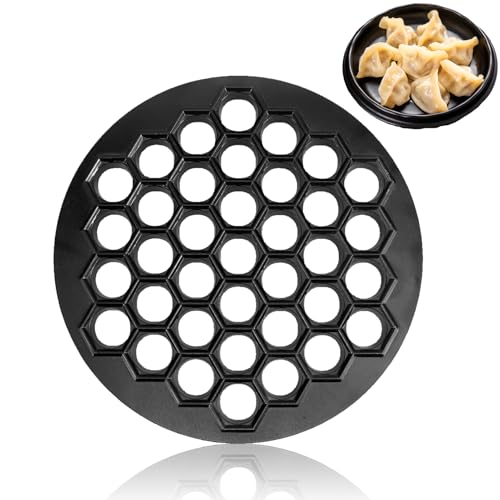 37 Löcher Ravioli Maker, 26,5 cm/10,4 Zoll Knödelform Aluminiumlegierung Teig Pressschneider Konditory Tool für Küchenkochzubehör von equlup