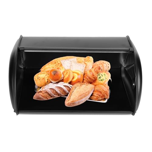 Brot kasten, Edelstahl Brot halter Container Organizer große Kapazität Zähler Cookies Halter Bin Wirh Anti-Rutsch-Unterseite für Küche von equlup