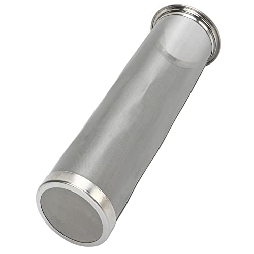 Kaltes Kaffeefilter mit kaltem Brew, Edelstahl Weitmauer Masonglas Mesh Zylindrisch Obst infundiert Wasserfilter mit weißer Dichtung für Kaffeeee (8 * 21 cm) von equlup