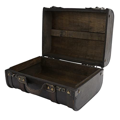 Koffer, Retro -Fotografie Requisiten Koffer mit großer Kapazität Holzspeicherbox Studio Dekorationsfenster mit Griff für die Sammlungdekoration Koffer, Retro -Fotografie Requisiten Koffer mit großer Kapazität Holzspeicherbox Studio Dekorationsfenster mit Griff für die Sammlungdekoration von equlup