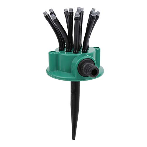 Lawn Sprinkler, 360 Grad rotierender Garten Automatisches Bewässerungssystem Multi -Heads Sprinkler Großflächenabdeckung Bewässerungsinstrument für Terrassengarten von equlup