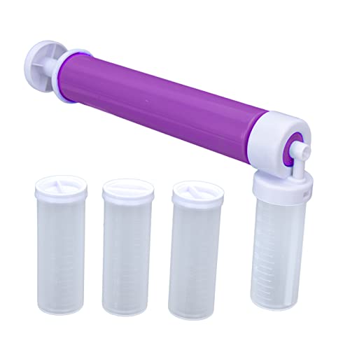Manual Airbrush, Multifunction Plastic Cake Duster Cake Glitter Coloring Sprayer Decorating Tool for Baking Desserts Cupcakes Cookies (Purple) von equlup