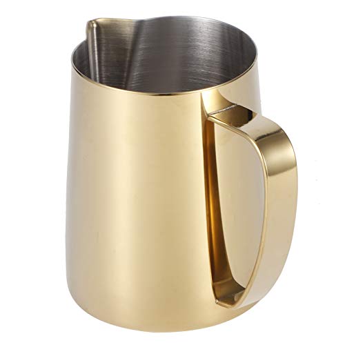 Milch schäumer, 304 Edelstahl Kaffeekanne Espresso Dampfkrug Multifunktions Latte Art Cup Milch auf schäumer für Home Office Cafe (350 ml) von equlup